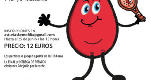 Cartel 4º torneo de pádel hemofilia Asturias
